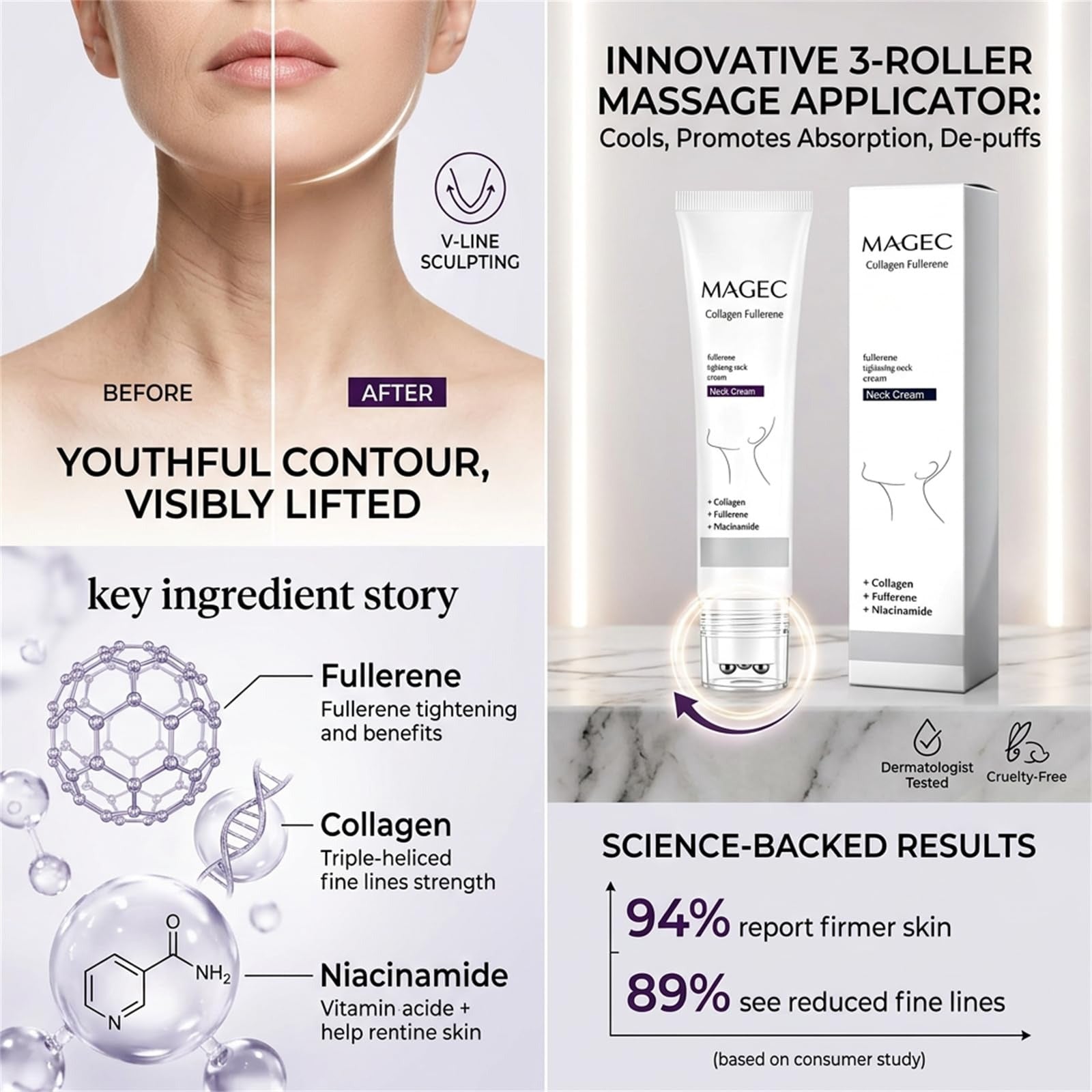 Magec Collagen Fullerene Neck Cream