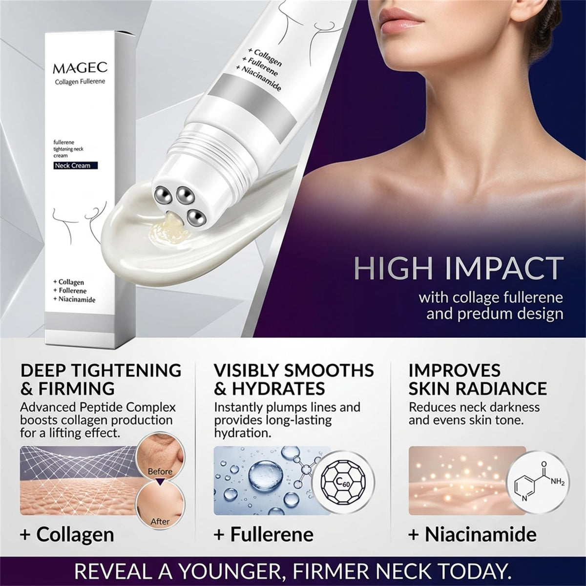 Magec Collagen Fullerene Neck Cream